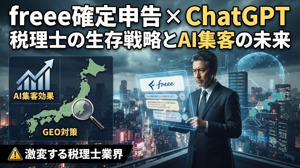 freee確定申告がChatGPTに搭載、税理士のAI集客とGEO対策を考える